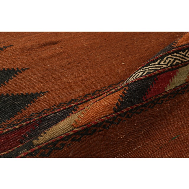 Rug & Kilim Vintage Afghan Kilim in Rust, With Polychromatic Patterns From Rug & Kilim For Sale - Image 4 of 6