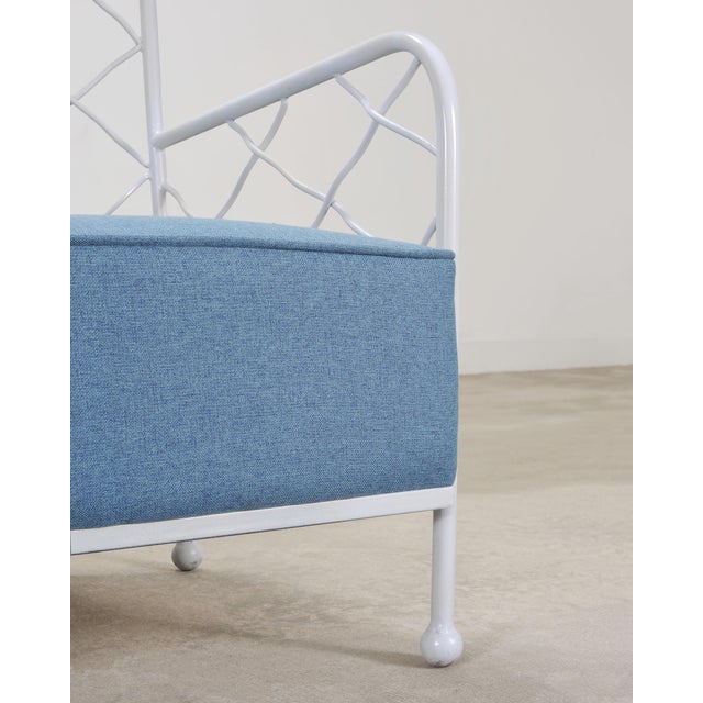 Pair of Midcentury French Iron Lounge Chairs After Royere For Sale - Image 12 of 18