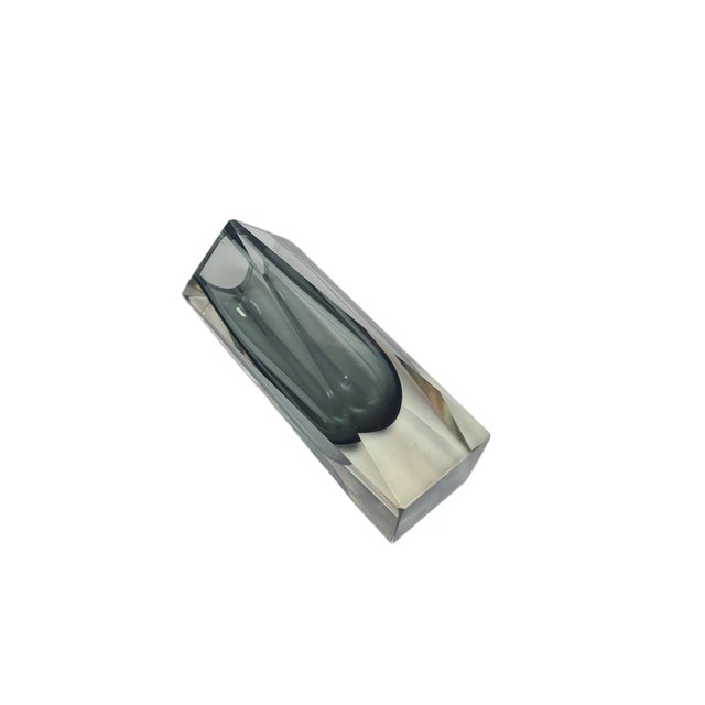 Olive Italian Murano Glass Vase from Mandruzzato, 1950s For Sale - Image 8 of 18