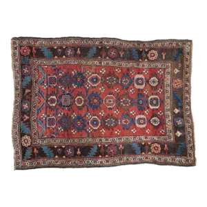 Antique Kurdish Bijar Rug - 3'10" X 5'3"