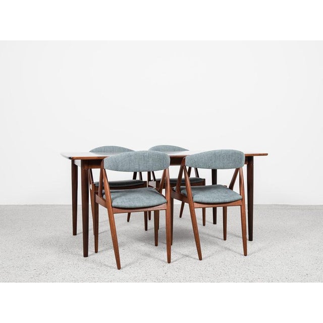 This extendable dining table is designed by Alf Aarseth and manufactured by Gustav Bahus in Norway in the 1960s . There is...