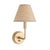 Polly Sconce Single, Natural Brass with Rattan Shade For Sale In Detroit - Image 6 of 6