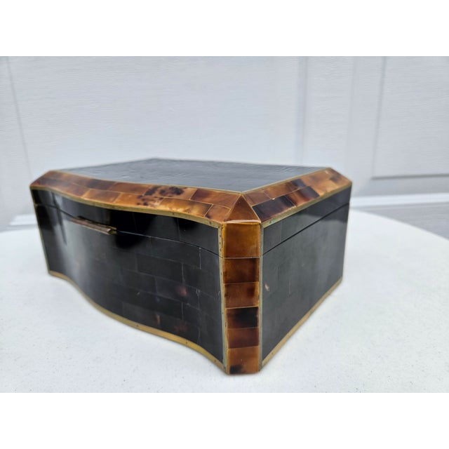 Black Maitland Smith Black and Brown Trinket Box For Sale - Image 8 of 17