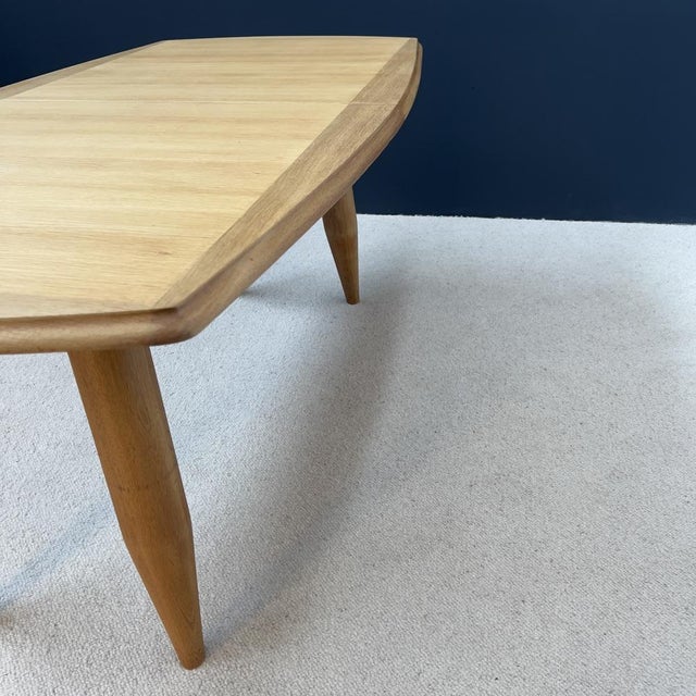 Rare extendable mid century dining table by Robert GUILLERME and Jacques CHAMBRON by "Votre Maison" edition - total...