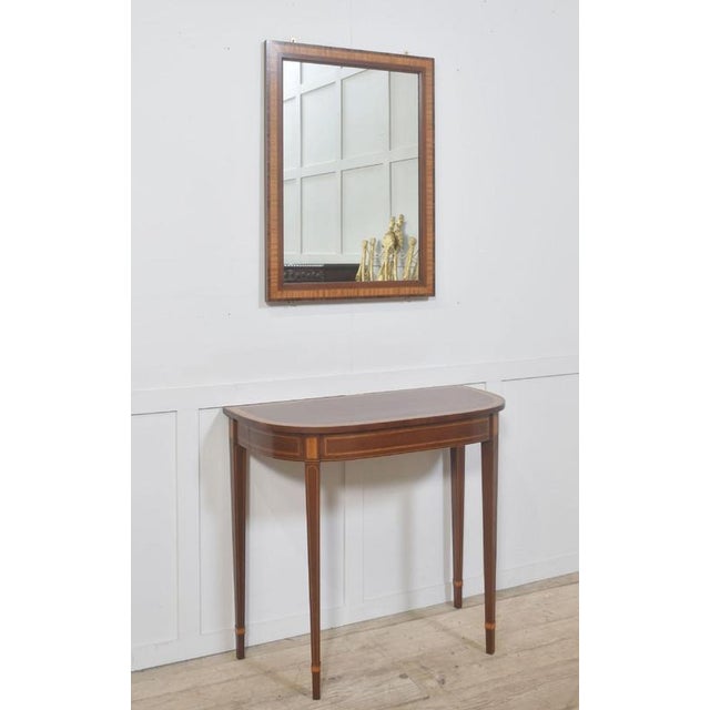 Mahogany Console Table with Matching Wall Mirror, 1890s, Set of 2 For Sale - Image 9 of 9
