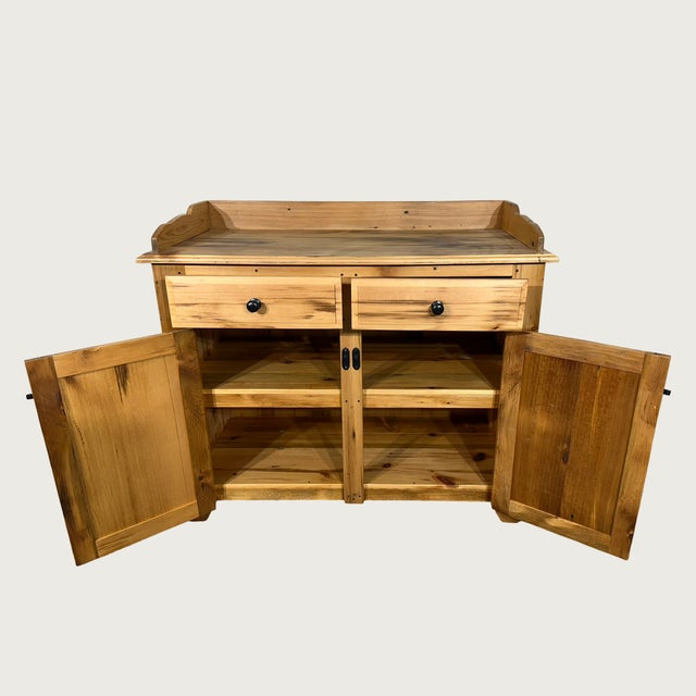 2020s The Hartford Handcrafted Early American Dry Sink/Sideboard in Centuries-Old Reclaimed Pine For Sale - Image 5 of 5