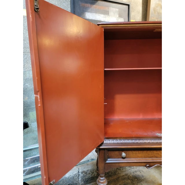 Antique Chinoiserie Painted Cabinet Circa. 1930's For Sale - Image 9 of 10