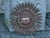 Mid 20th century Spanish Gilt Metal Semi-Flush Sunburst Light Fixture with Star Motifs For Sale - Image 12 of 12