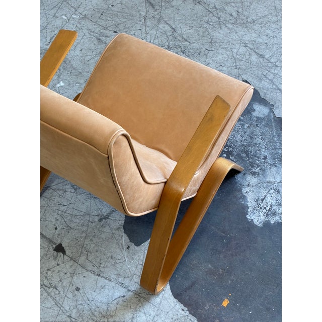 Knoll Mid Century Knoll Eero Saarinen Grasshopper Leather Lounge Chair For Sale - Image 4 of 7