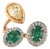 14k Yellow Gold Ring With 1.57ct Oval Emerald and 0.91ct Yellow Natural Diamond, Size 7 For Sale