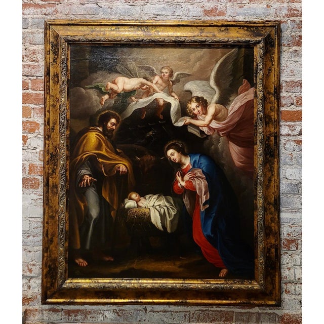 17th c. Italian Old Master -The Holly Family -Oil painting Oil painting on canvas -unsigned -circa 1680/1700s Canvas size...