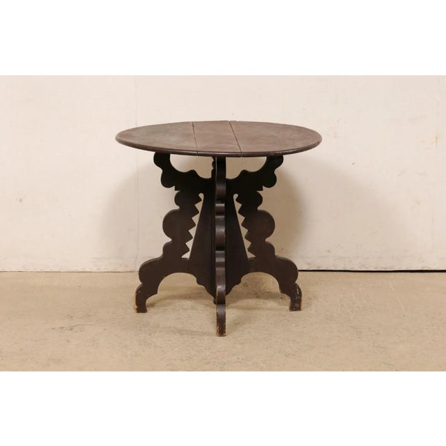 19th Century Antique Guéridon Carved-Wood Table For Sale - Image 9 of 12