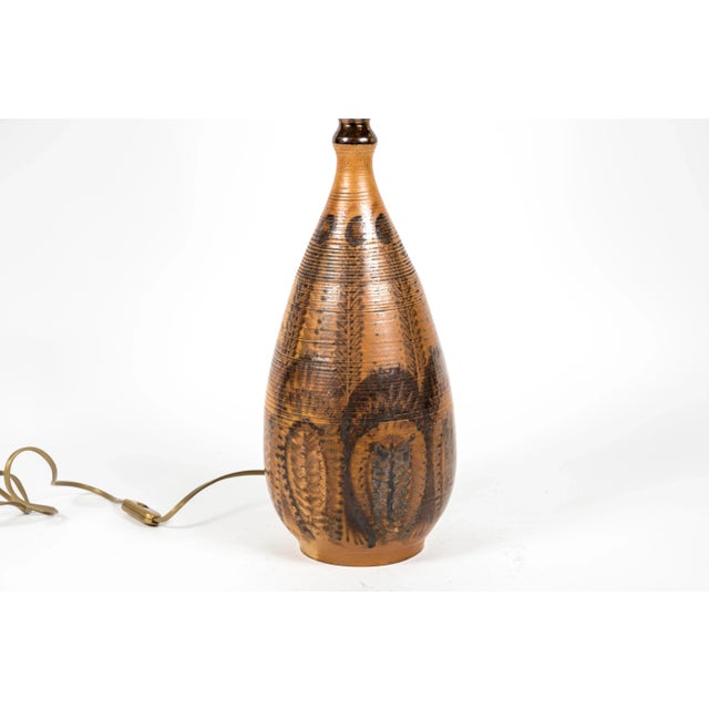 Mid-Century Modern Ceramic Lamp by Jean-Jacques Courgeuille, 1970s For Sale - Image 3 of 6