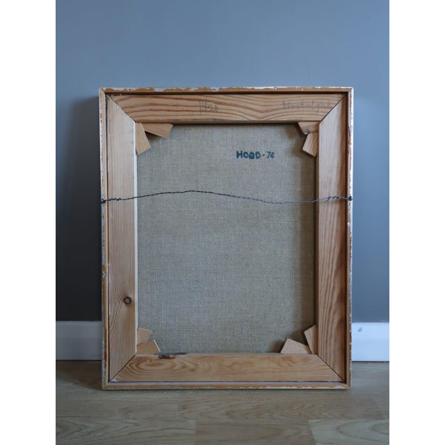 Mid-Century Modern 'House Beyond the Green' Vintage Swedish Expressive Landscape Oil Painting, Framed For Sale - Image 11 of 11