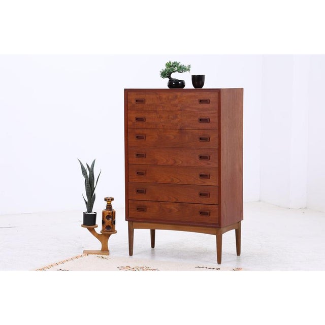 Vintage Teak Tallboy Chest of Drawers For Sale - Image 13 of 13