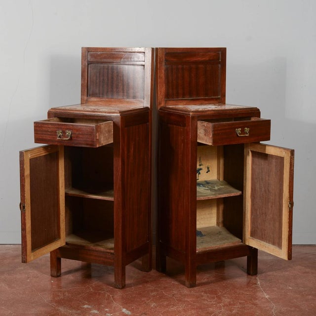Mahogany Bedside Tables with Liberty Tops, Set of 2 For Sale - Image 10 of 18