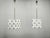 Exceptional pair of czechoslovak crystal glass cube pendant lights manufactured by lustry n. P., kamenický šenov in the...