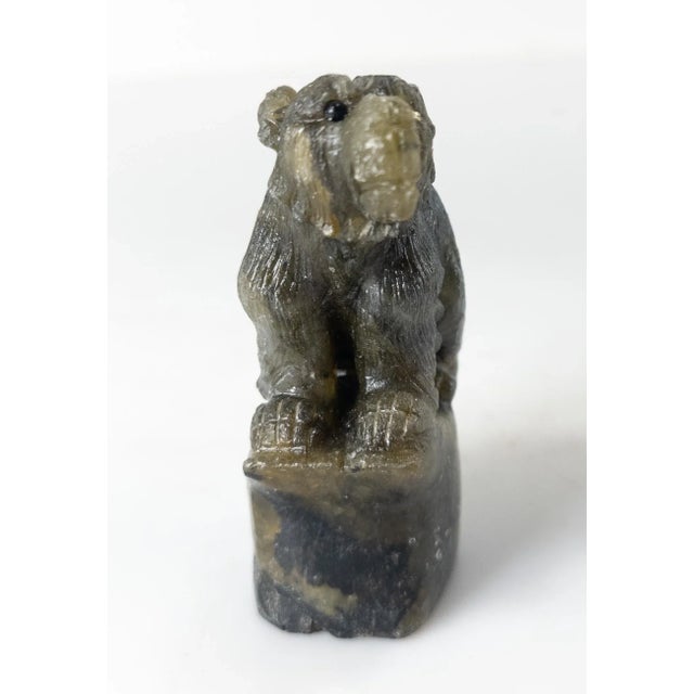 20th Century Labradorite Stone Carved Bear Figure For Sale In New York - Image 6 of 10