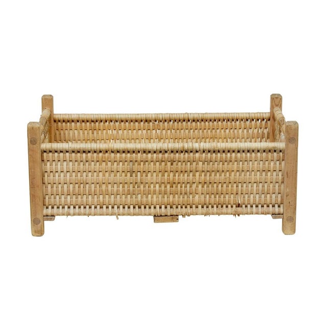 Wood Scandinavian Hand Woven Pine Basket, 1890 For Sale - Image 7 of 8