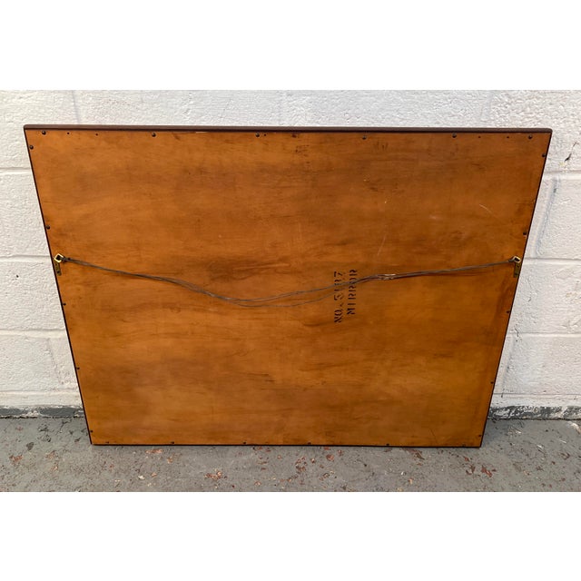 Wood Mid-Century Walnut Bedroom Wall Mirror For Sale - Image 7 of 7