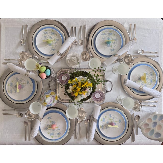 Renaissance Watts, London Florentine Renaissance White Goblets - Set of 6 For Sale - Image 3 of 16