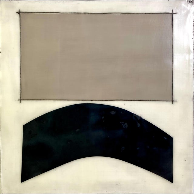 Taupe Encaustic Mixed Media Paintings by Gina Cochran "Tinderbox" - 16 Panels For Sale - Image 8 of 18