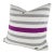 Lacoste Paris Gray and Fuchsia Tennis Stripe Knitted Throw Pillow For Sale