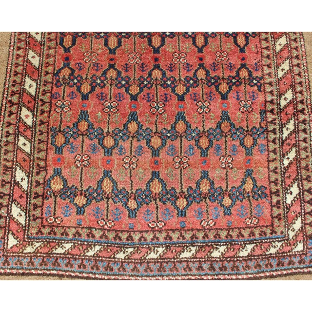 Antique Persian Malayer Runner With Soft Blue and Apricot 3'3 X 13'3 For Sale - Image 11 of 15