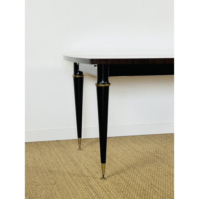 Art Deco Dining Table in Macassar Ebony, 1940s For Sale - Image 9 of 14