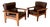 Mid-Century Modern Lounge Chairs in Leather and Teak, 1960s, Set of 2 For Sale