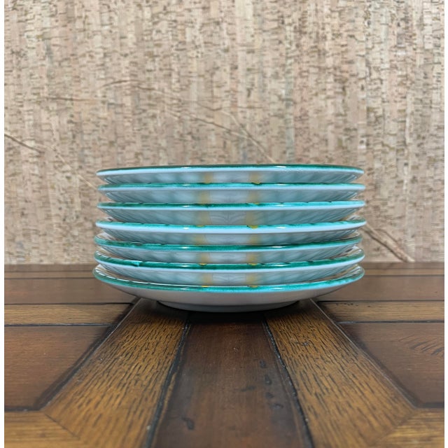 Vintage Gmundner Keramik “Hunter’s Delight” Coupe Dessert Plates- Set of 7 For Sale - Image 4 of 9