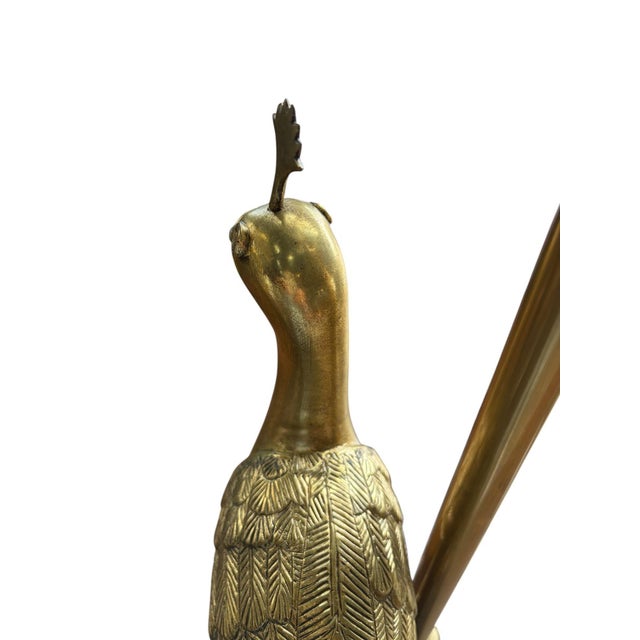 Marbro Brass Peacock Table Lamp, 1950 For Sale In Chicago - Image 6 of 17