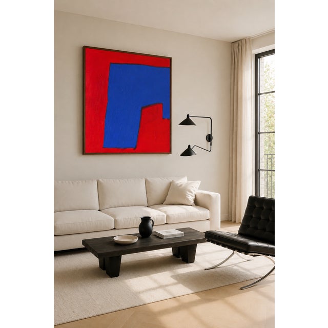 Bodasca, Red and Blue Osmosis, 2026, Acrylic Painting on Canvas For Sale - Image 4 of 10