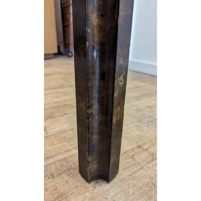 John Widdicomb Brass Inlayed Console Table For Sale - Image 11 of 12