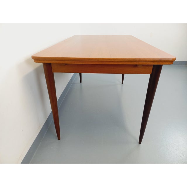 1960s Vintage Dining Table in Teak with Extensions, 1960s For Sale - Image 5 of 11