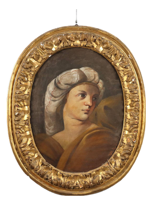 Unknown, Sibyl, Oil on Panel, Framed