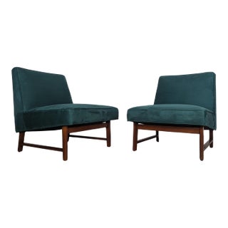 Pair of 1950s Slipper Chairs by Edward Wormley for Dunbar For Sale