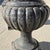 1950s Large Antique Classical Cast Iron Garden Urn Planter a-Pair For Sale - Image 5 of 18