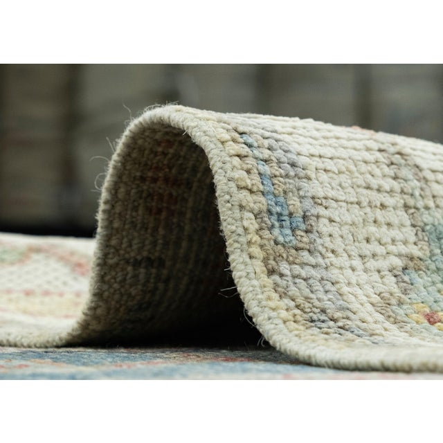 Blue Turkish Oushak Runner Rug 2'3" x 5'9" #17297 For Sale - Image 8 of 8