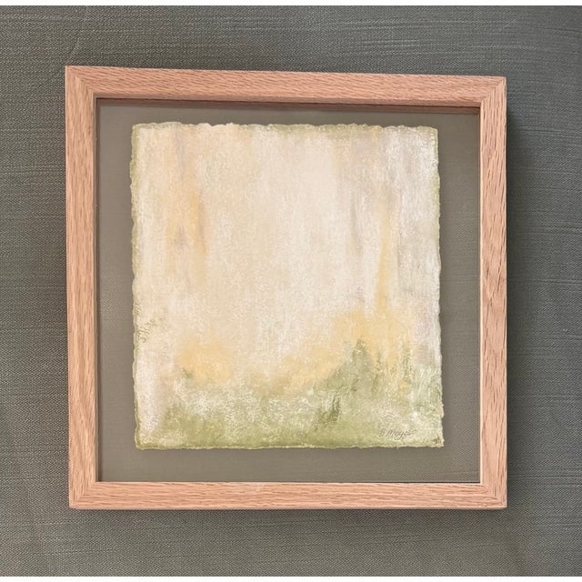 Metal Contemporary Abstract Pastel on Paper, Framed For Sale - Image 7 of 9