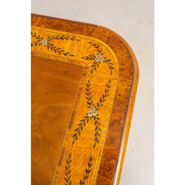 English Adams Paint Decorated Border Dining Room Table For Sale - Image 16 of 18