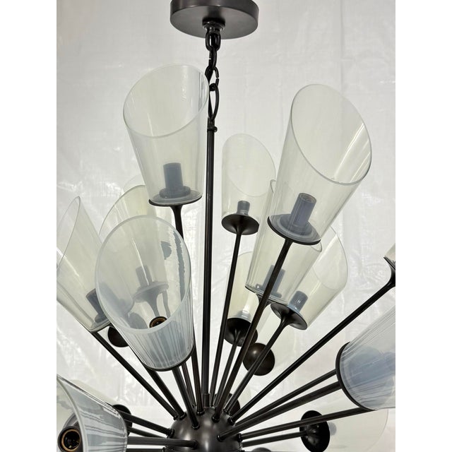 Bronze 48 Arm Sputnik Chandelier by Remains Lighting, Bronzed Finish, American Modern For Sale - Image 8 of 18