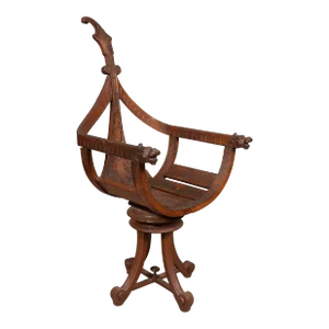 Venetian Walnut Gondola Chair