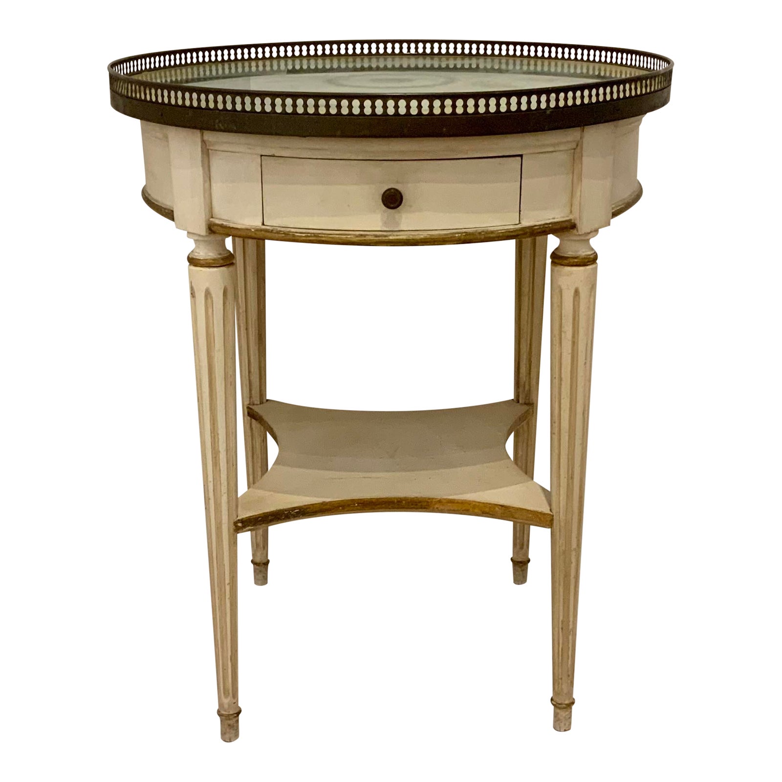 Antique Reverse Painted Mirror End Table Chairish