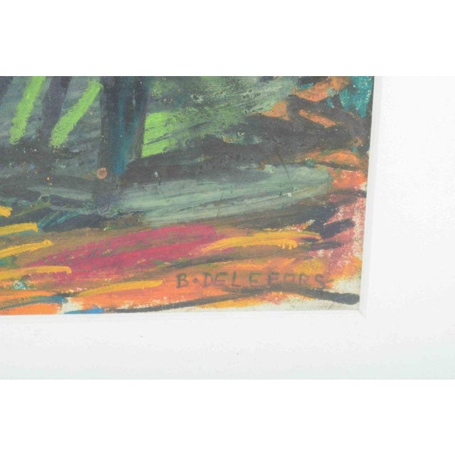 Bengt Delefors, Expressive Landscape, Gouache on Paper, 1960s-1970s For Sale - Image 4 of 6