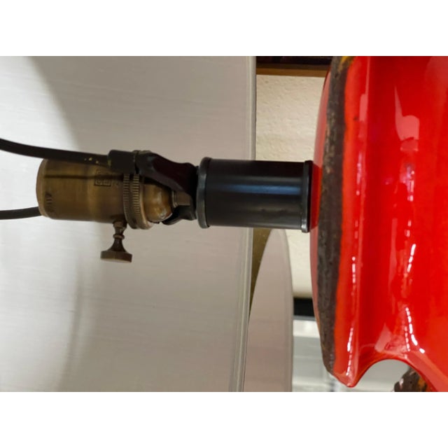 Lava Glaze Ceramic Lamps - A Pair For Sale In Palm Springs - Image 6 of 13