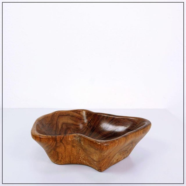 Brutalist Wooden Bowl in the style of Alexandre Noll For Sale - Image 6 of 11