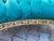 1980 French Artisan Louis XVI Gold Green Velvet Settee For Sale - Image 6 of 12