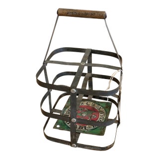 Vintage French Bottle Carrier For Sale