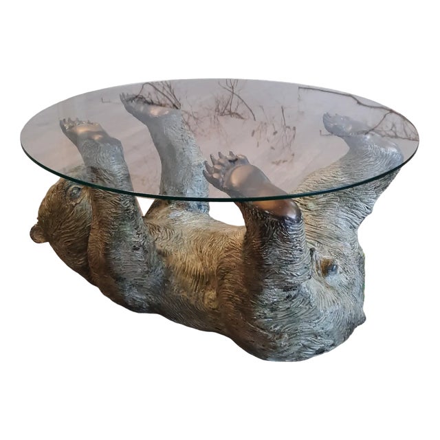 Bronze Bear Coffee Table, 1970s For Sale